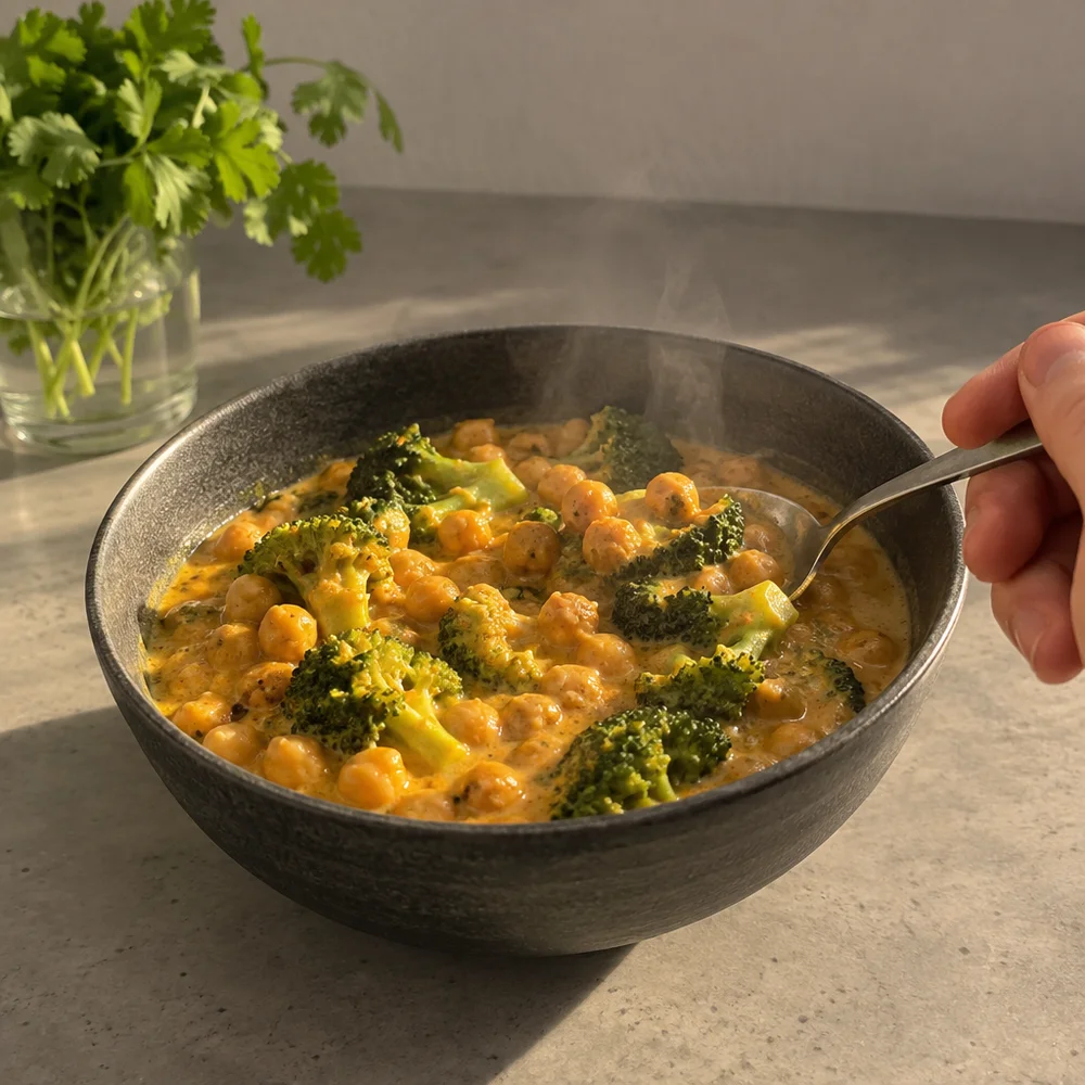 Vegan Thai coconut curry with chickpeas