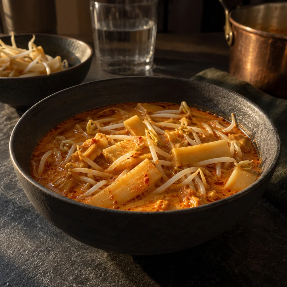 Thai red curry with bamboo shoots