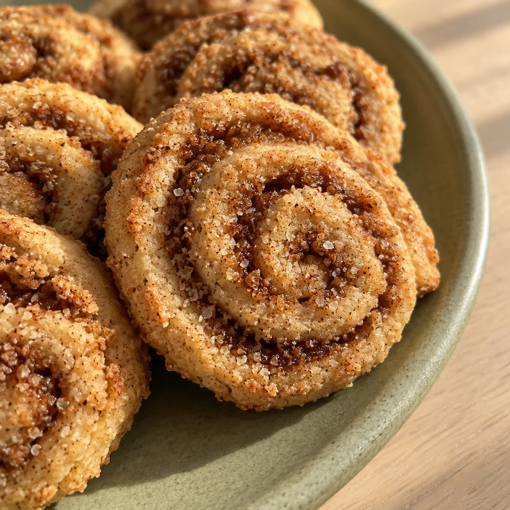 Vegetarian cinnamon swirl cookies with coconut sugar