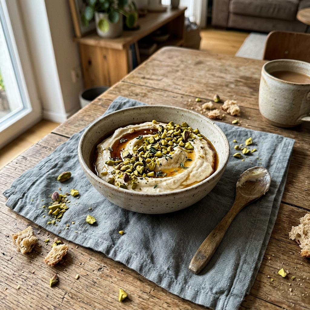 Vegetarian ricotta and honey mousse