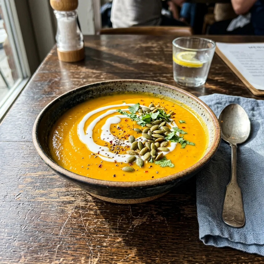 Warming squash and coconut soup