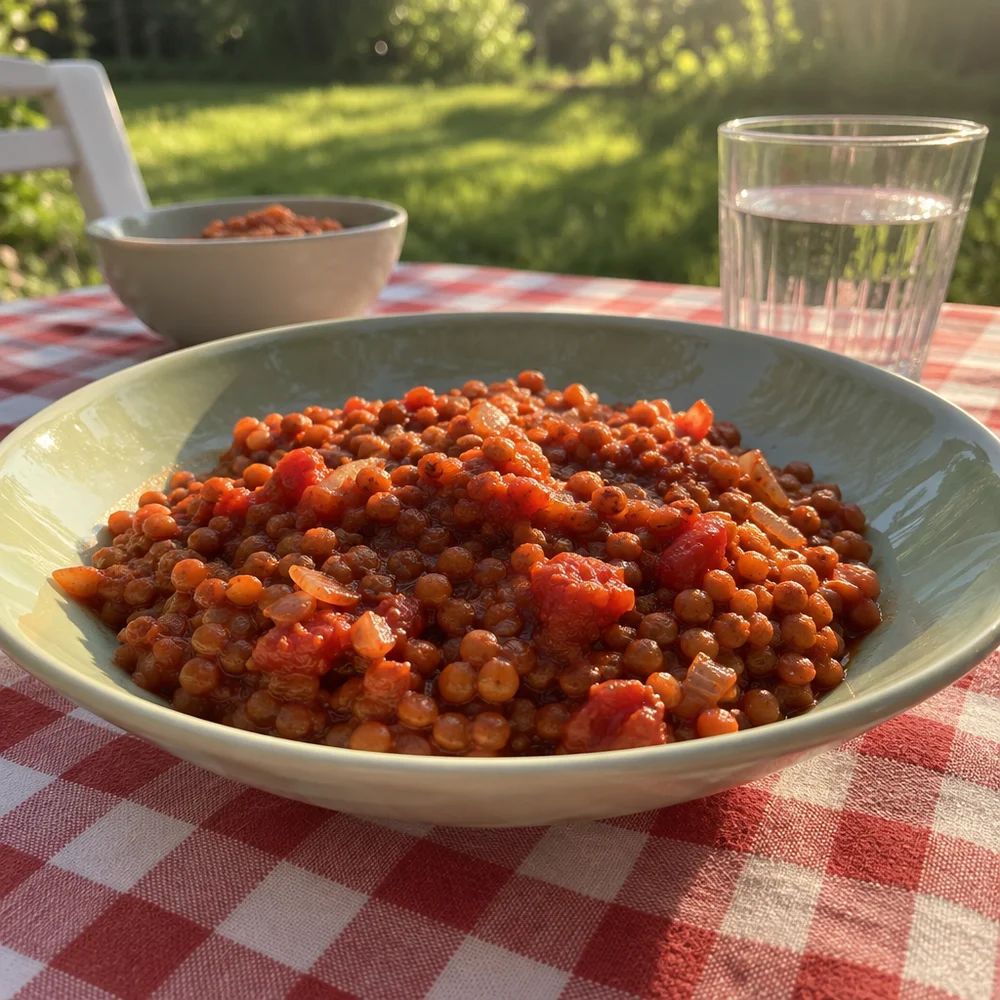 Vegan lentil bolognese