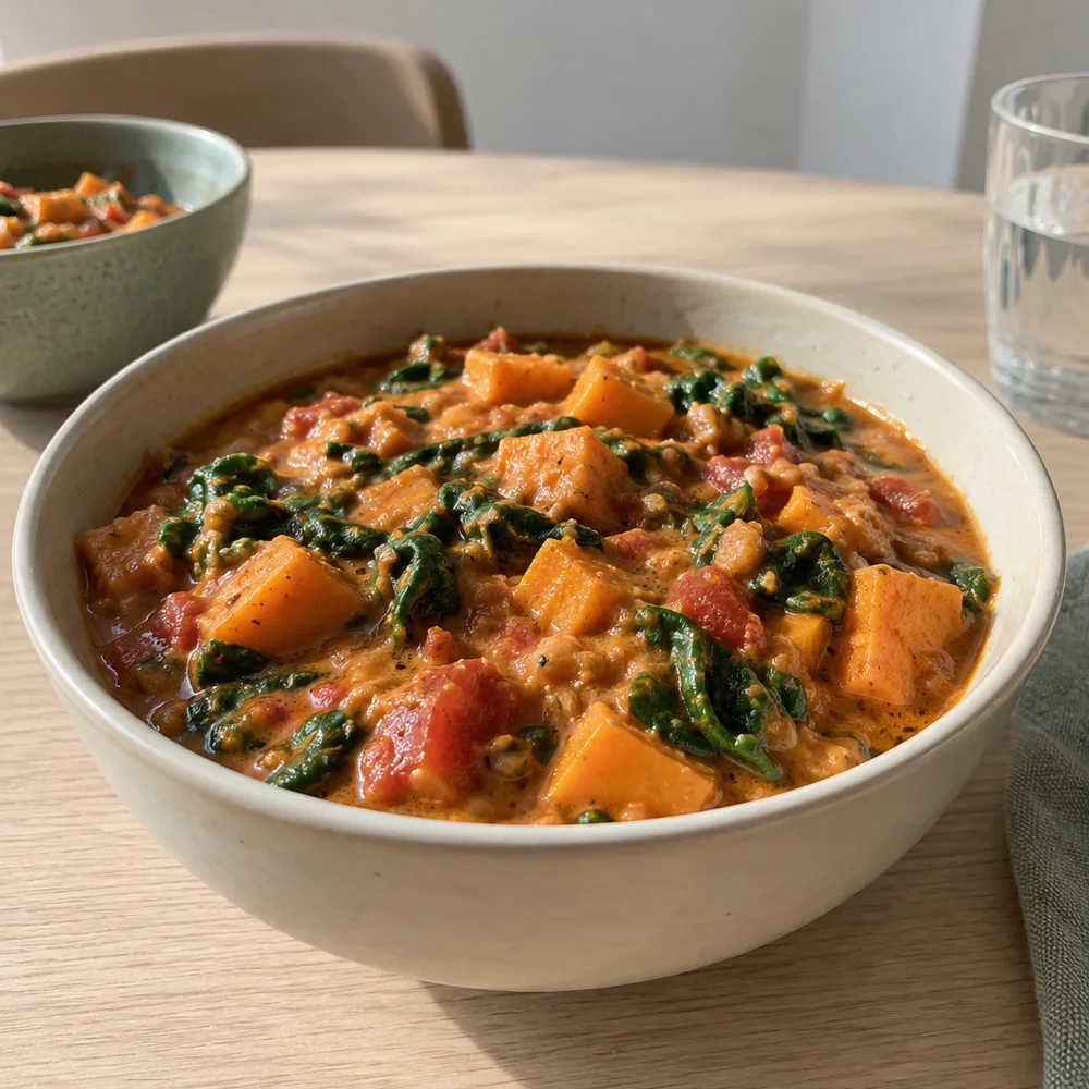 West African sweet potato and peanut stew