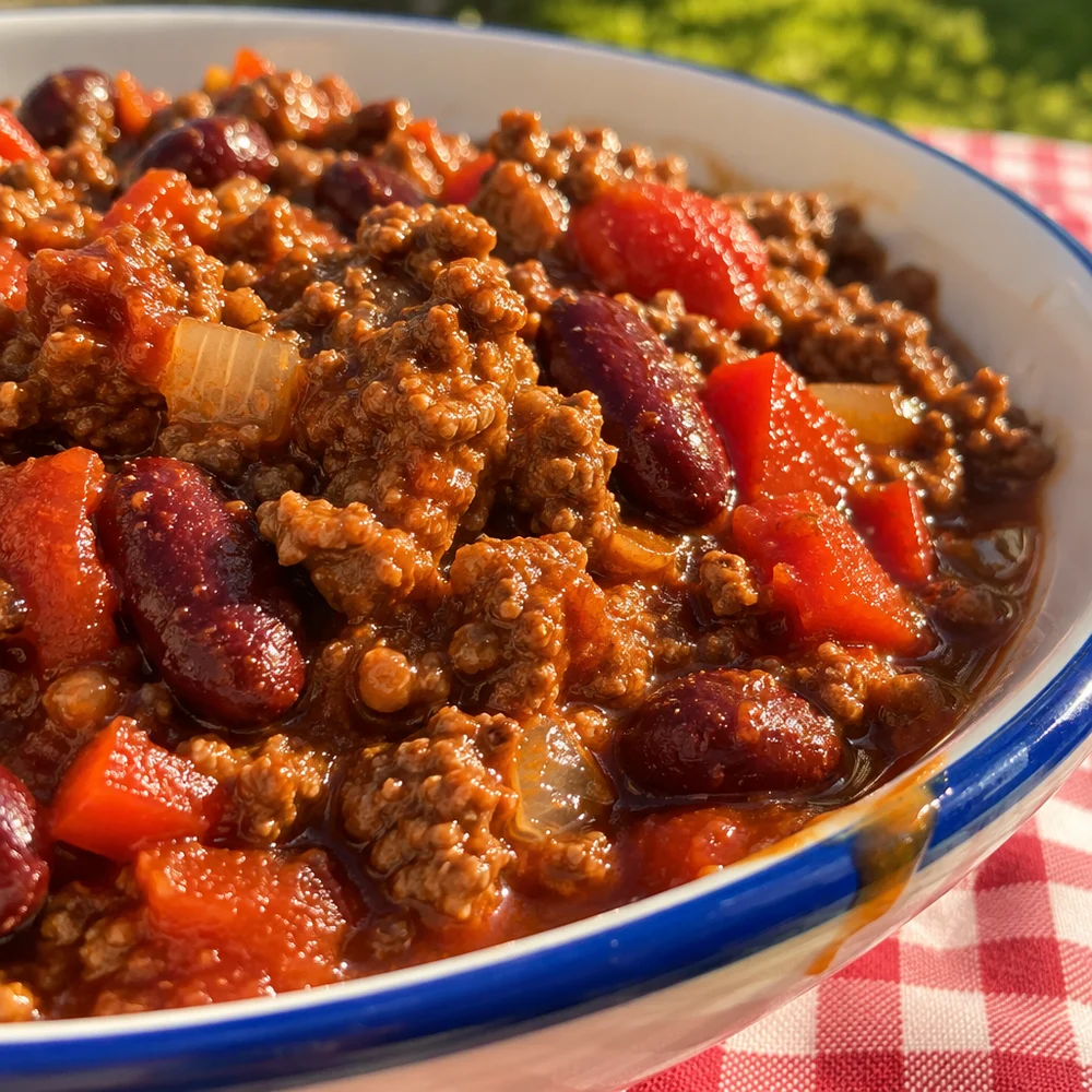 Spicy beef mince chilli with kidney beans